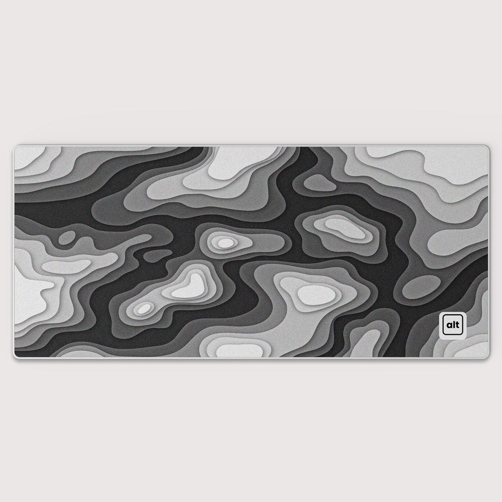 Premium Black and White Gaming Mouse Pad - Non-Slip Rubber Base, Smooth Surface for PC, Laptop, Office & Esports - Perfect for Work, Gaming & Graphic Design