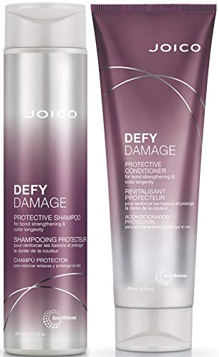Joico Defy Damage Protective Shampoo & Conditioner Set - Repair & Strengthen Hair Bonds, Extend Hair Color Longevity - Ideal for Color-Treated & Chemically Damaged Hair (Salon Quality Hair Care)