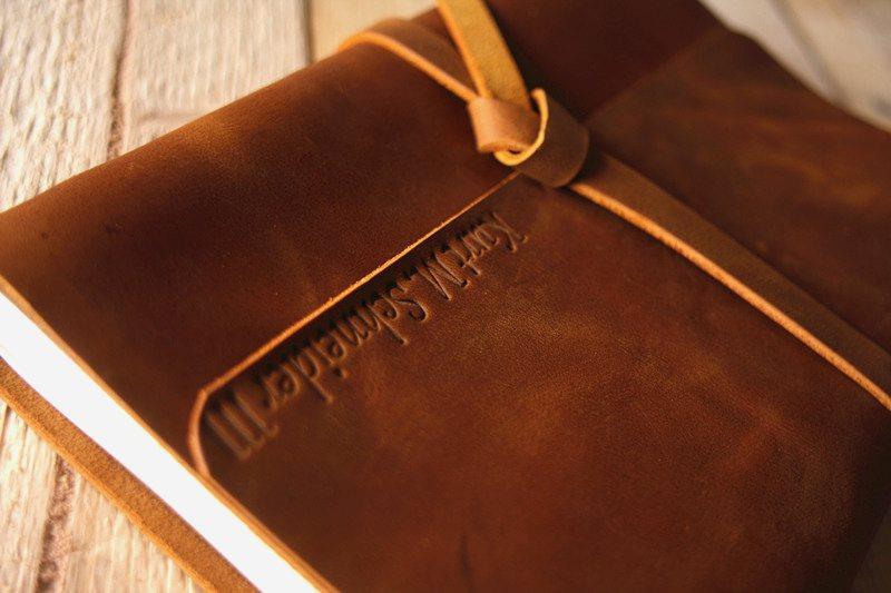 Custom Leather Photo Booth Guest Book - Personalized Wedding Guest Sign In Book - Perfect for Weddings, Anniversaries & Special Events