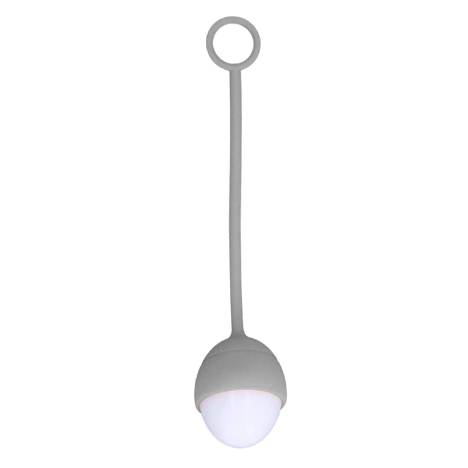 USB Rechargeable Portable LED Night Light - Soft Silicone Bedside Lamp with White Glow (Grey) - Perfect for Nursery, Kids Room, Bathroom & Travel