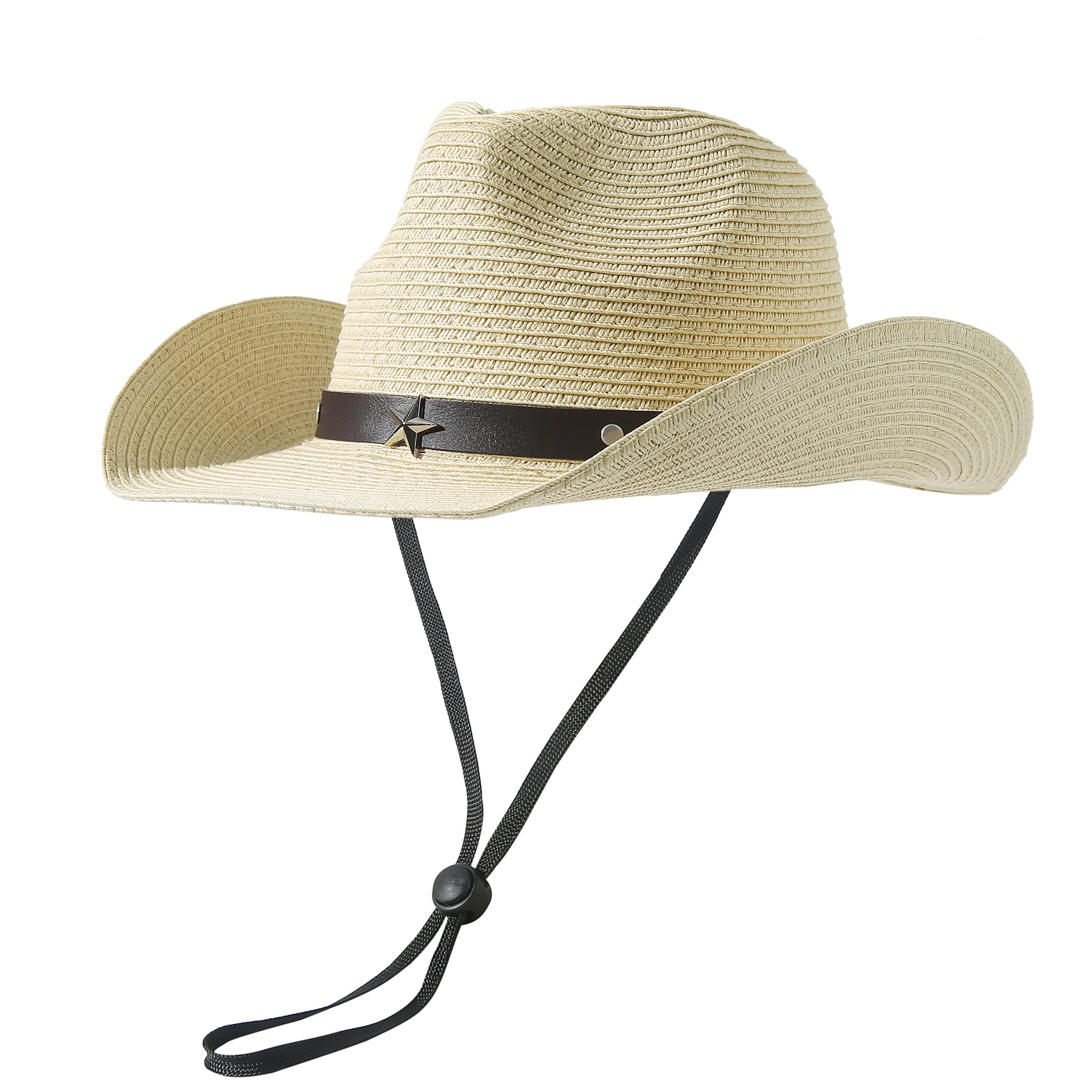 Jastore Western Cowboy Hat for Kids & Toddlers - Summer Straw Sun Hat for Boys & Girls - Perfect for Beach, Outdoor Play & Cowboy Themed Parties