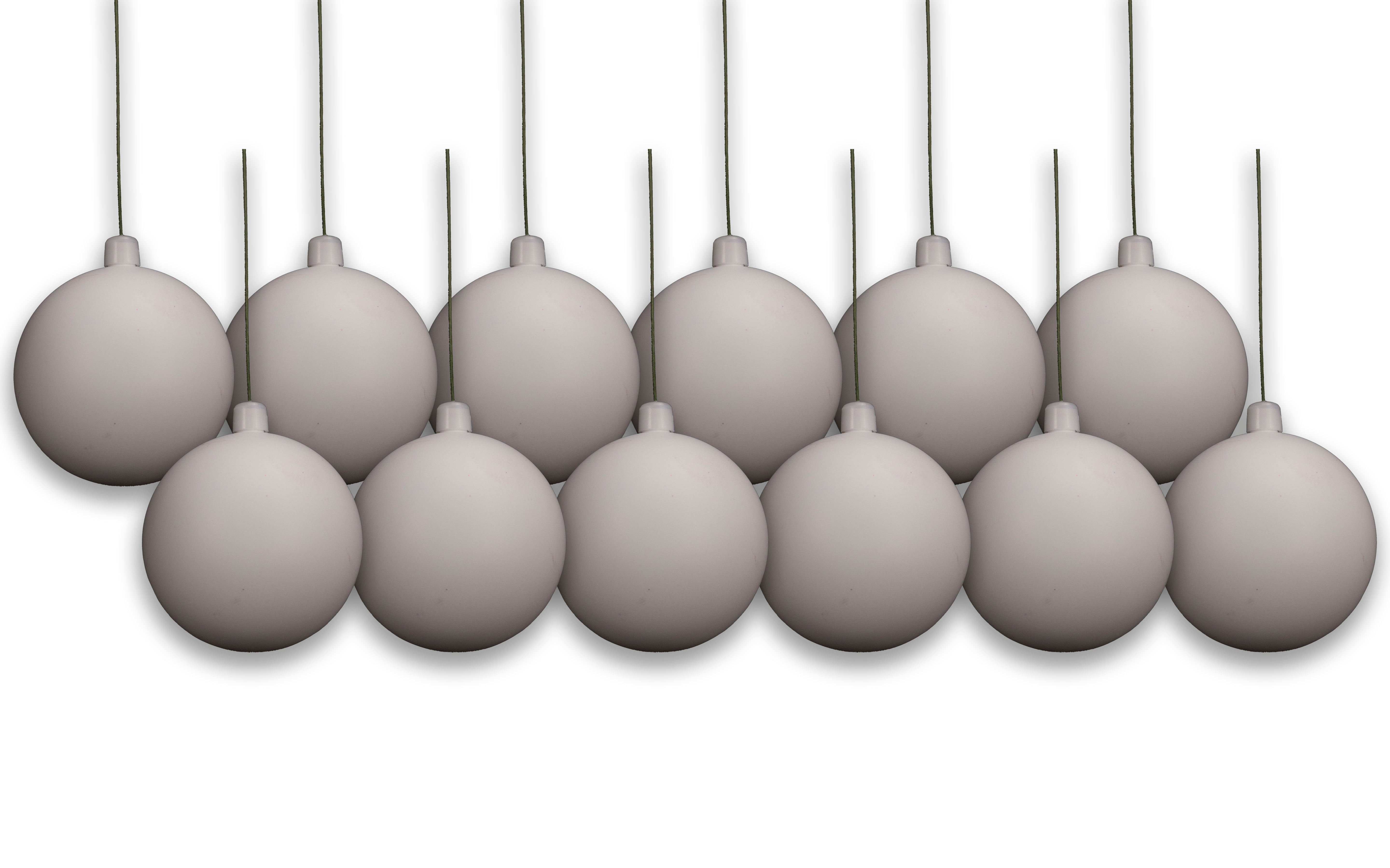 12 Pack 60mm Matte White Christmas Ball Ornaments - UV Coated Shatterproof Decorations with Hanging Wire for Holiday Tree, Party & Home Decor