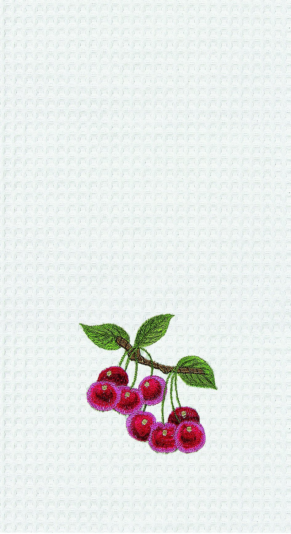 Premium Cotton Kitchen Towels - Soft & Absorbent Dish Cloths for Drying Dishes, Cleaning Countertops & Hand Wiping - Set of 2 (Cherry Print Design) - Perfect for Home, Restaurant & Kitchen Use