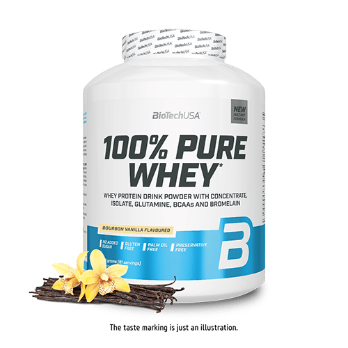 BioTechUSA 100% Pure Whey Protein Powder - 5lb (2.27kg) Vanilla Flavor for Muscle Recovery & Growth - Post-Workout Shake for Gym & Fitness Enthusiasts