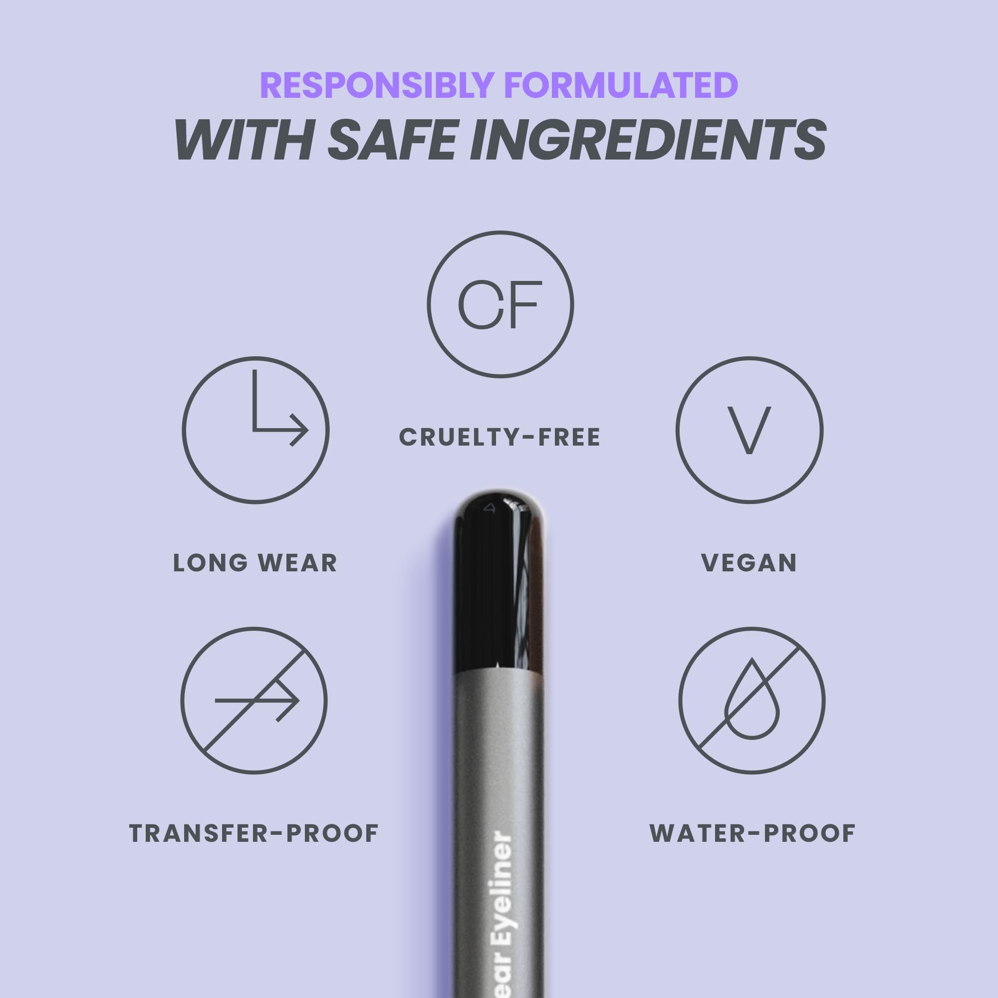 Wonderskin 1440 Longwear Black Waterproof Eyeliner Pencil - Smudge Proof, Sharpenable Eye Liner for All-Day Wear (Liquorice) | Perfect for Daily Makeup, Night Out & Special Occasions