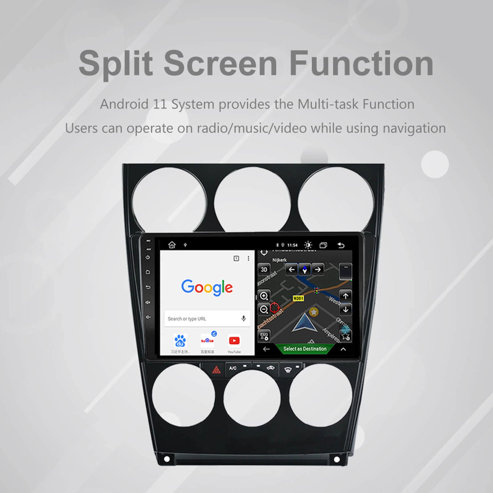 Android 11.0 Car Stereo for Mazda 6 Atenza 2004-2014 - Octa Core 2GB RAM 32GB ROM, Bluetooth 5.0, Steering Wheel Control, Mirror Link - Upgrade Your In-Car Entertainment System | Perfect for Road Trips & Daily Commutes