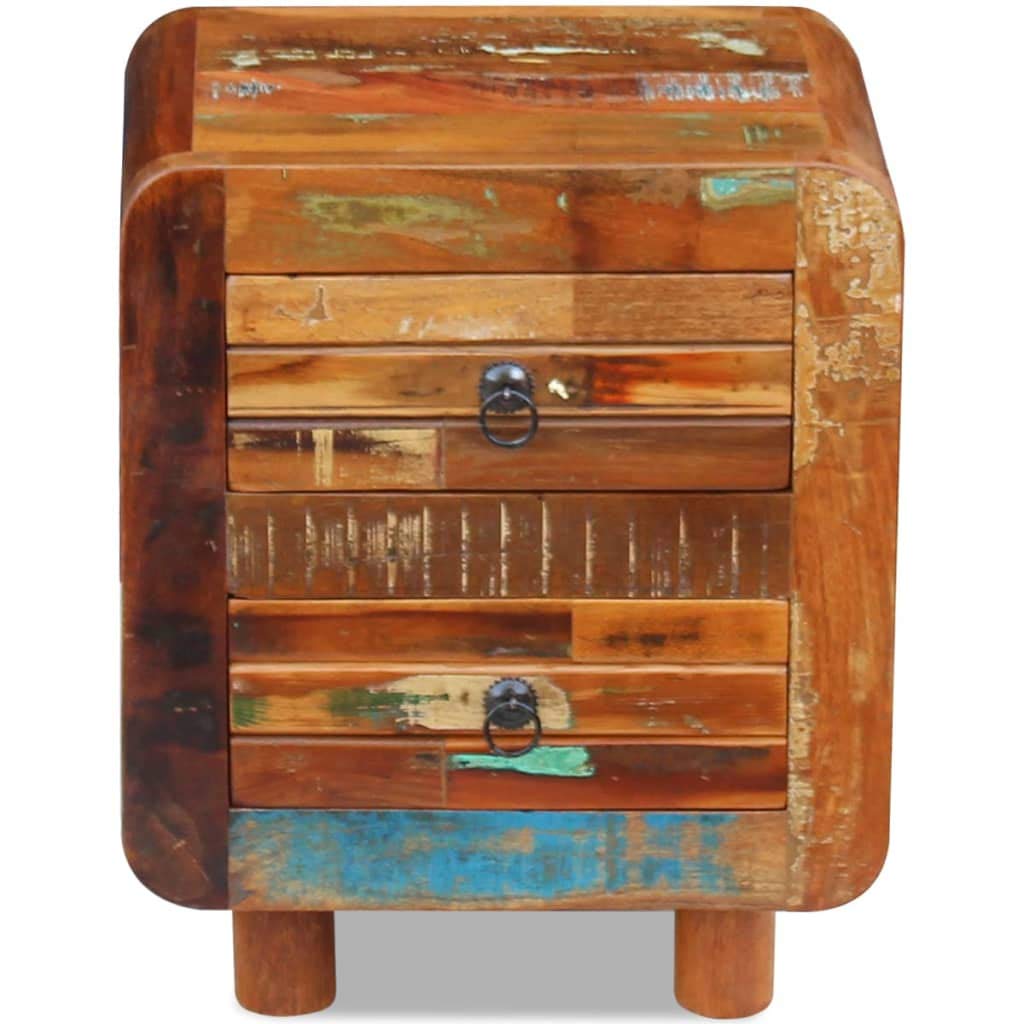 Solid Reclaimed Wood Nightstand & Side Table - 16.9