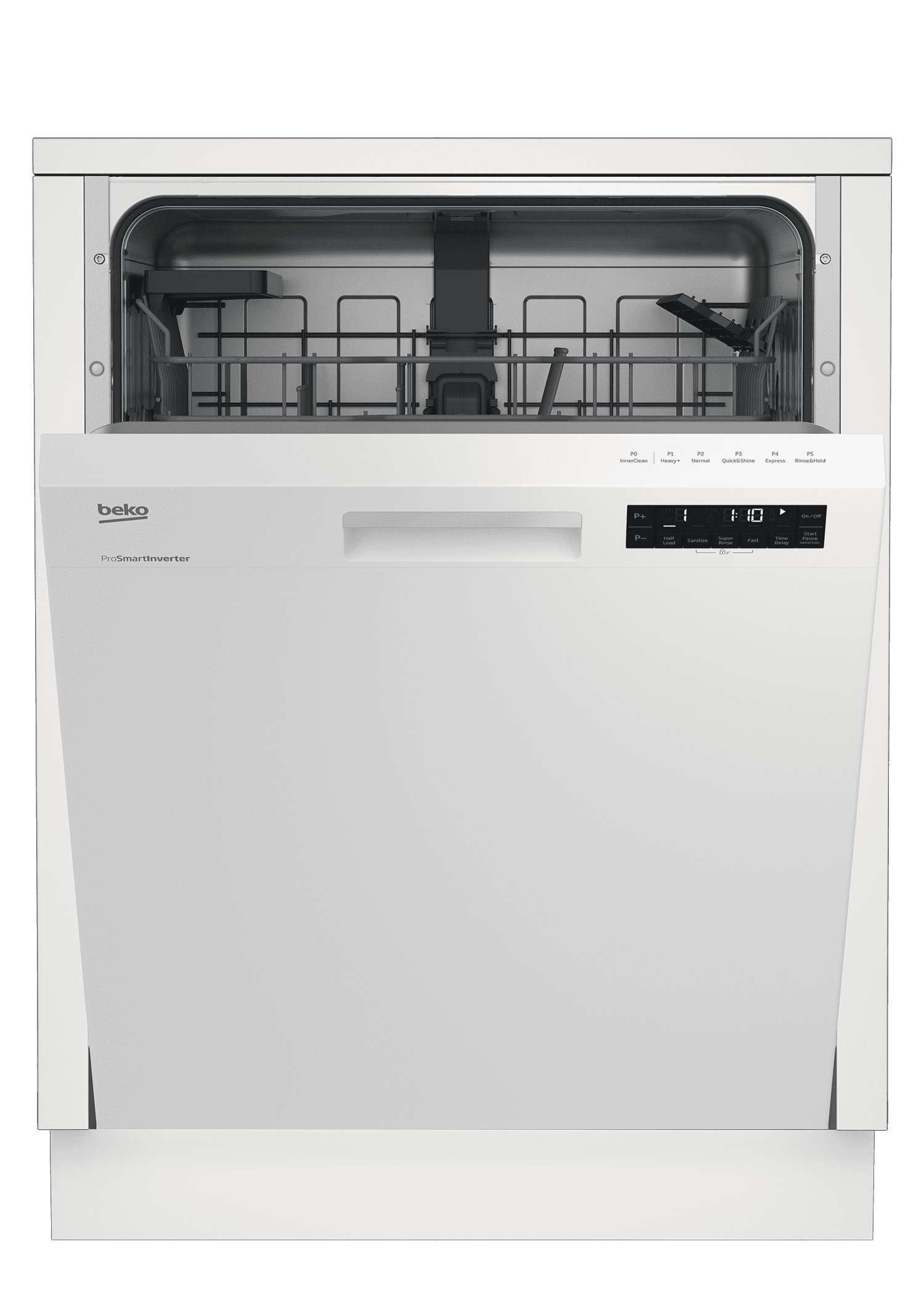 Beko DUT25401W 14 Place Settings White Built-In Dishwasher - 48 dB Quiet Operation, Front Control Panel - Perfect for Large Families & Open-Plan Kitchens