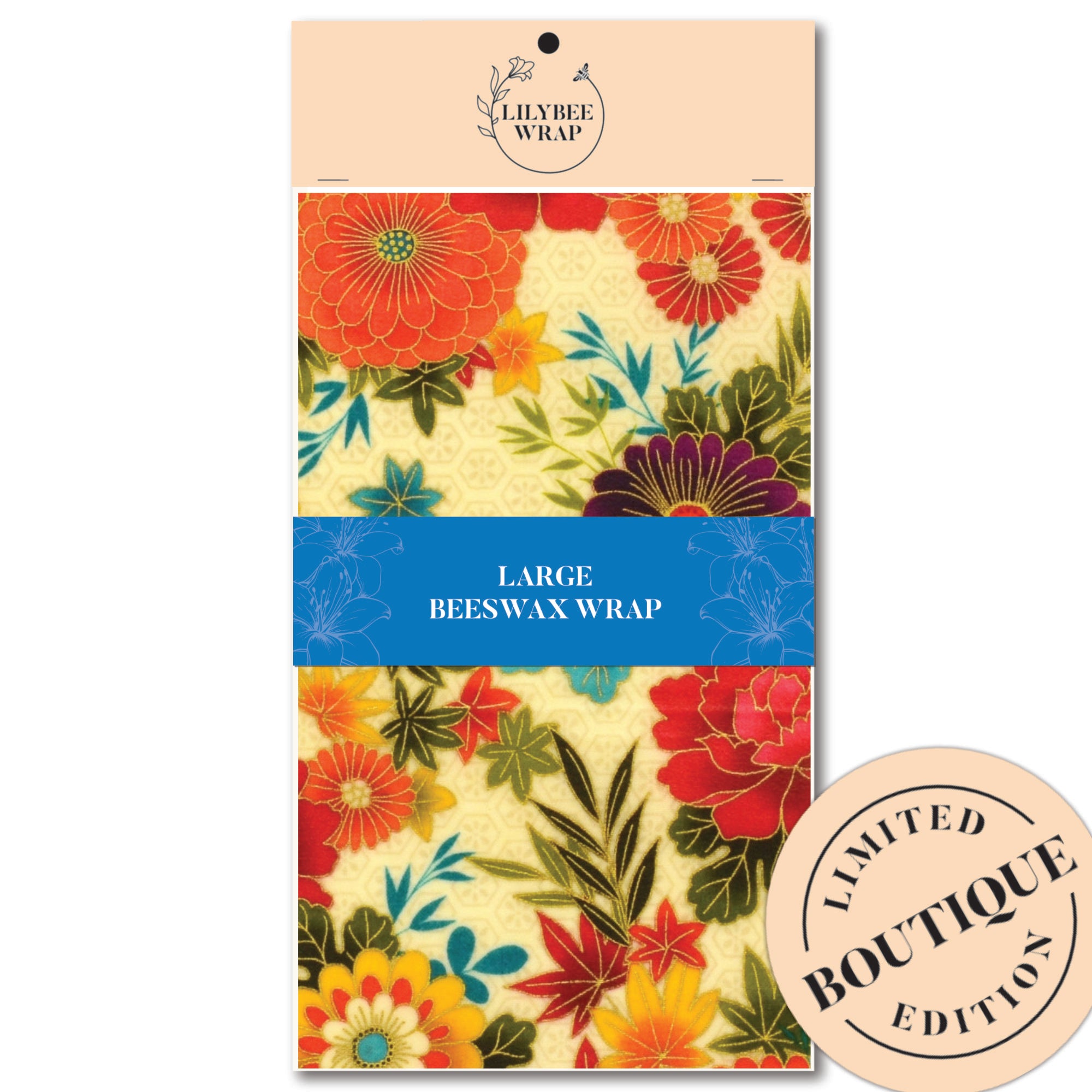 Eco-Friendly Hikari Large Beeswax Food Wrap - Reusable Sustainable Kitchen Storage for Sandwiches, Cheese & Produce | Perfect for Picnics, Lunch Boxes & Zero Waste Living