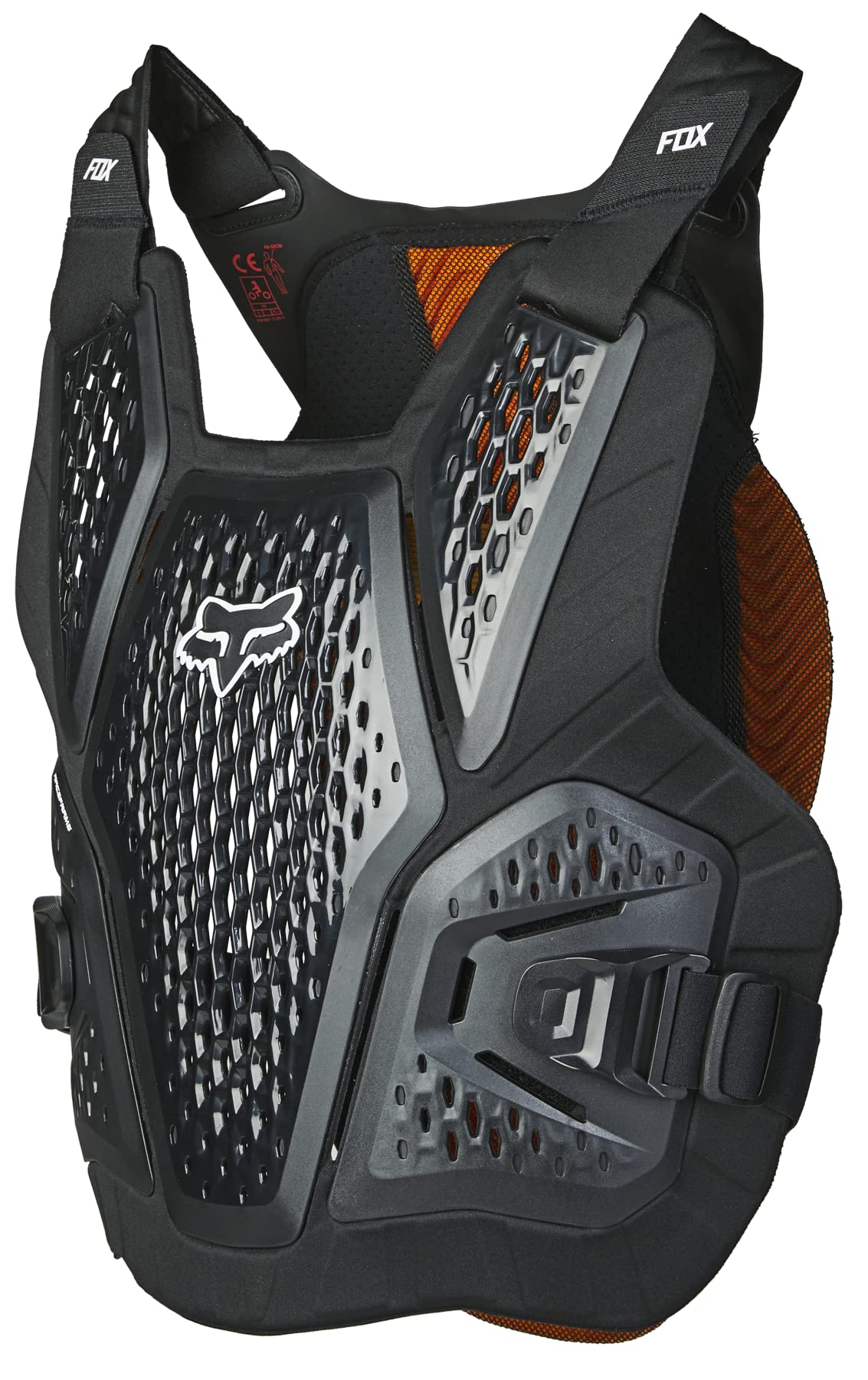 Fox Racing Raceframe Impact SB CE D3O Motocross Chest & Back Protector - Black (L/XL) | CE Certified Safety Gear for Off-Road Racing & MX Riding