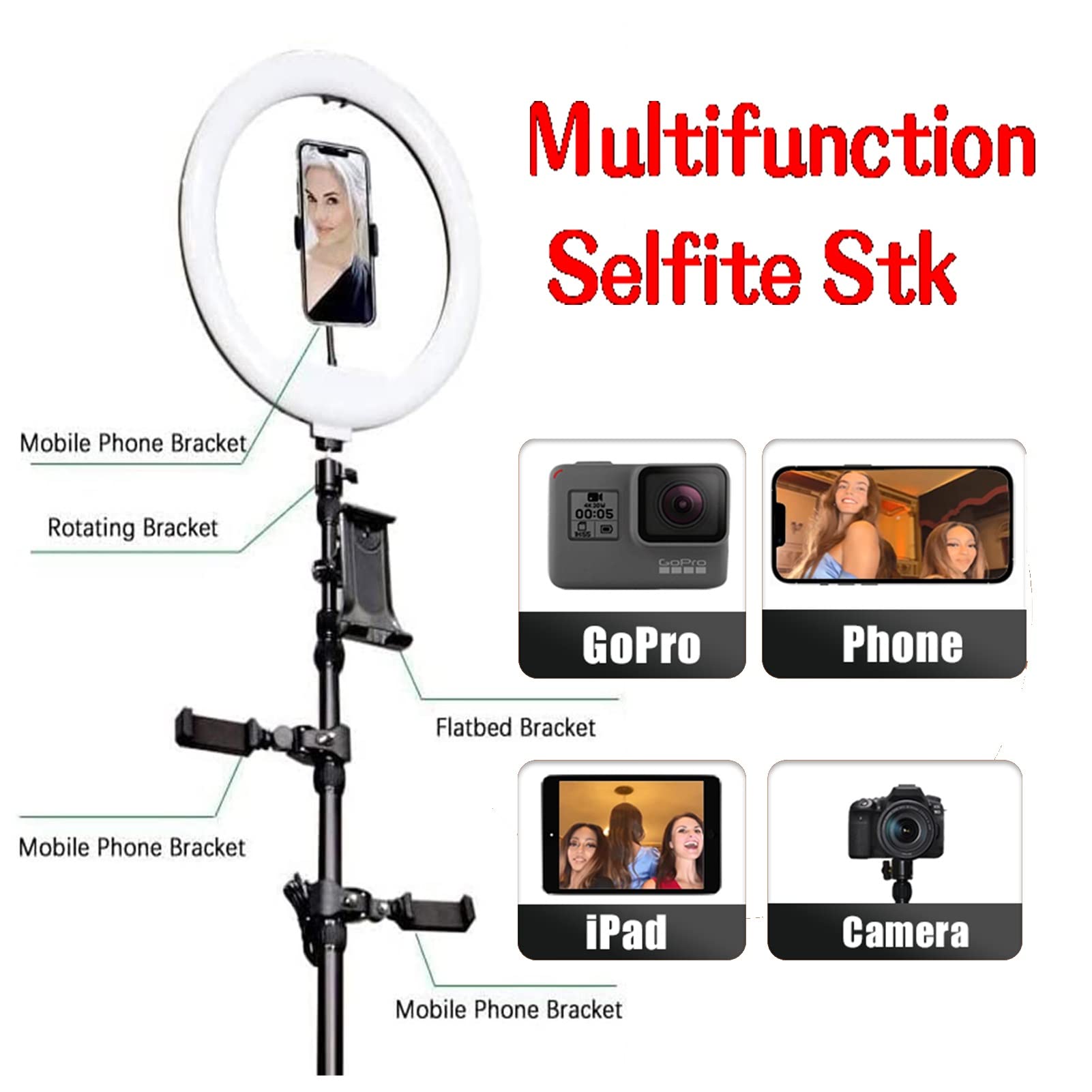 360 Degree Photo Booth Machine with Ring Light - Remote Control Automatic Slow Motion Spin Camera for Parties & Events - Free Logo Customization - 39.4 inch Portable Video Booth for Weddings, Birthday Celebrations & Social Media Content Creation