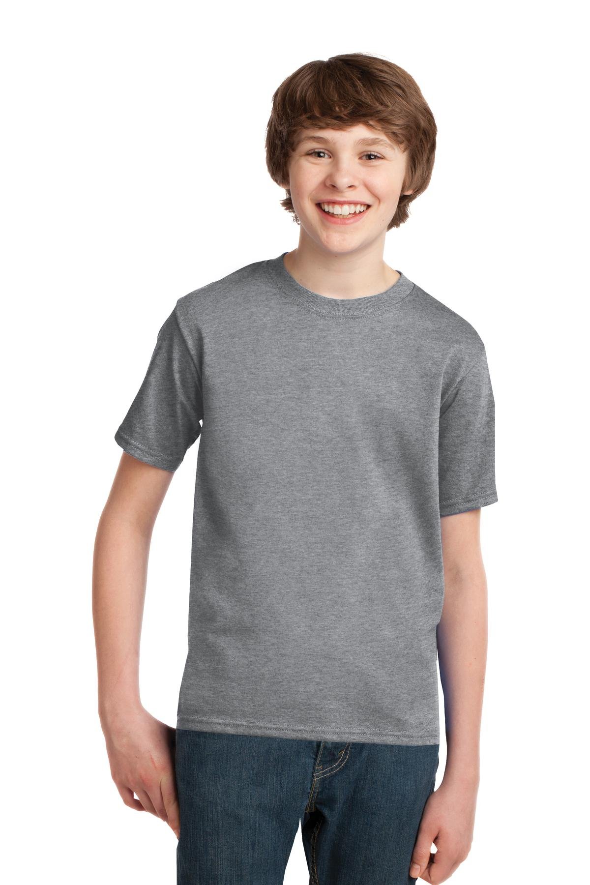 Port & Company Boys Essential T-Shirt - Soft Cotton Tee for Kids, Comfortable Everyday Wear, School & Play Outfits, Assorted Colors & Sizes