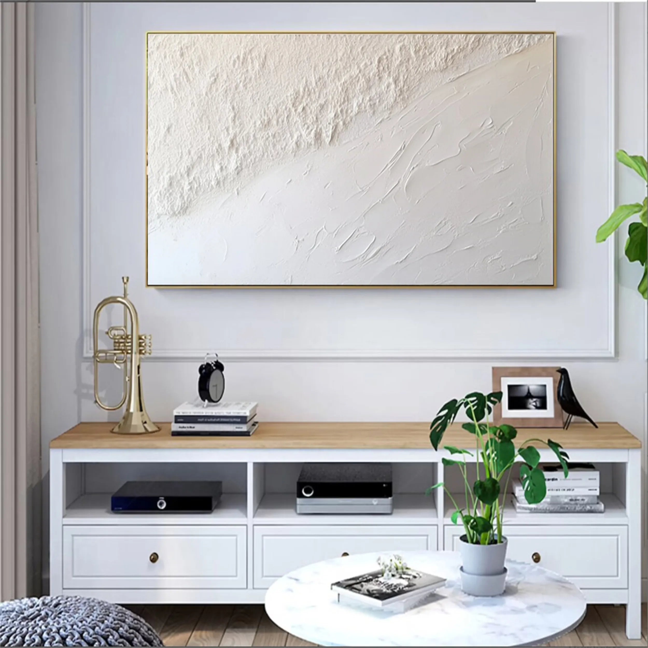Minimalist Textured Plaster Art Painting #MM166 - Perfect for Modern Home & Office Decor