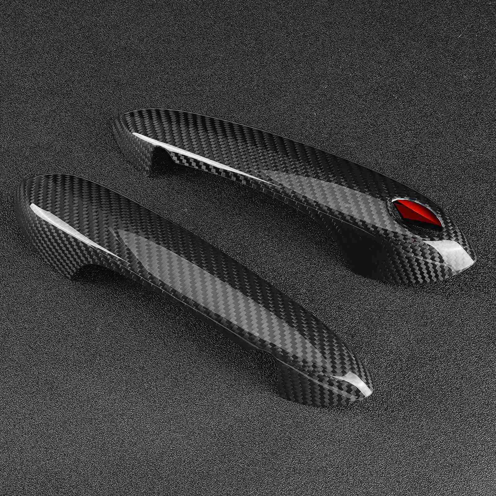 1 Pair Carbon Fiber Car Door Handle Protector Cover Trim for Toyota Supra A90 2018-2021 - Durable Scratch Resistant Accessories for Car Exterior Protection & Style Enhancement