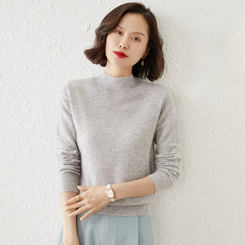Warm Long Sleeve Pullover Sweater for Women - Cozy Knitwear for Fall & Winter - Perfect for Casual Outfits and Layering