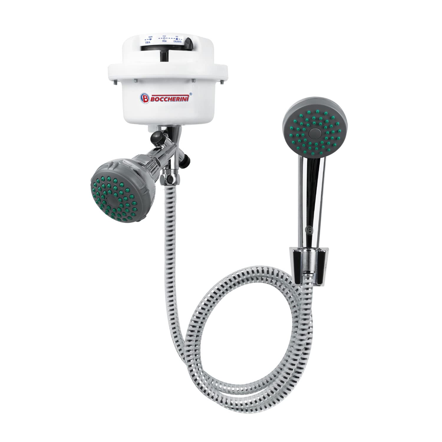 BOCCHERINI 220V/240V Electric Shower Water Heater with 3 Temperature Settings - Instant Hot Water for Bathroom Shower, Perfect for Homes, Apartments & RVs