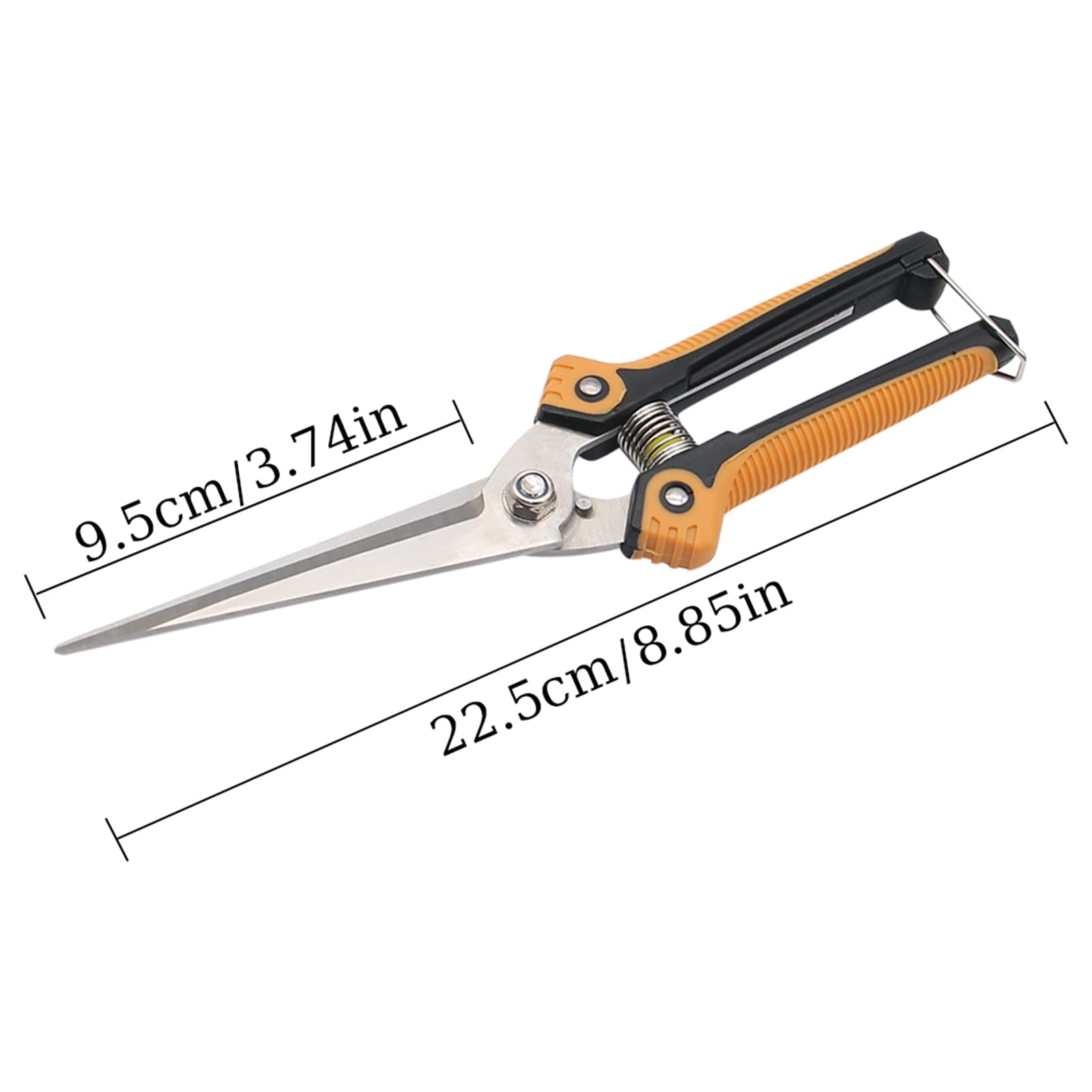 Stainless Steel Pruning Shears Set - 2PC Anti-Slip Garden Scissors for Tree Trimming & Home Gardening