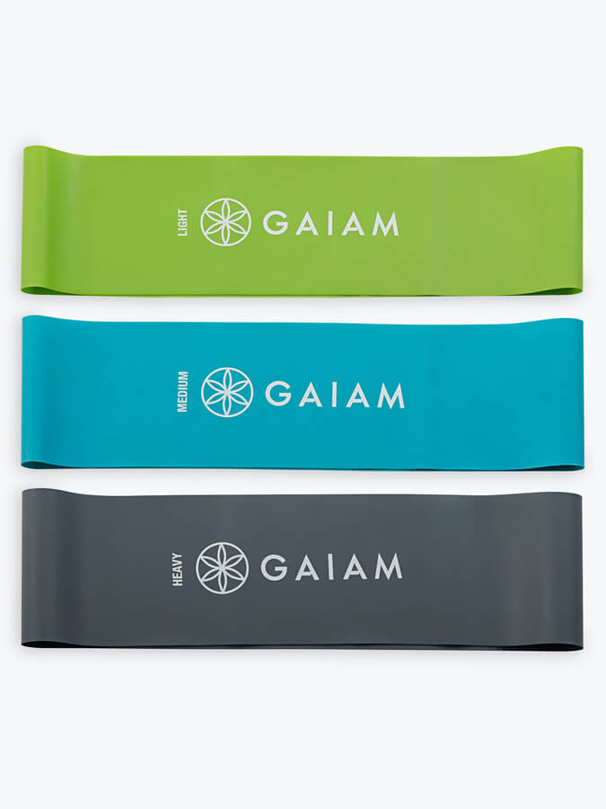 Gaiam Resistance Loop Bands Set - 3 Pack for Strength Training, Yoga, Pilates & Home Workouts