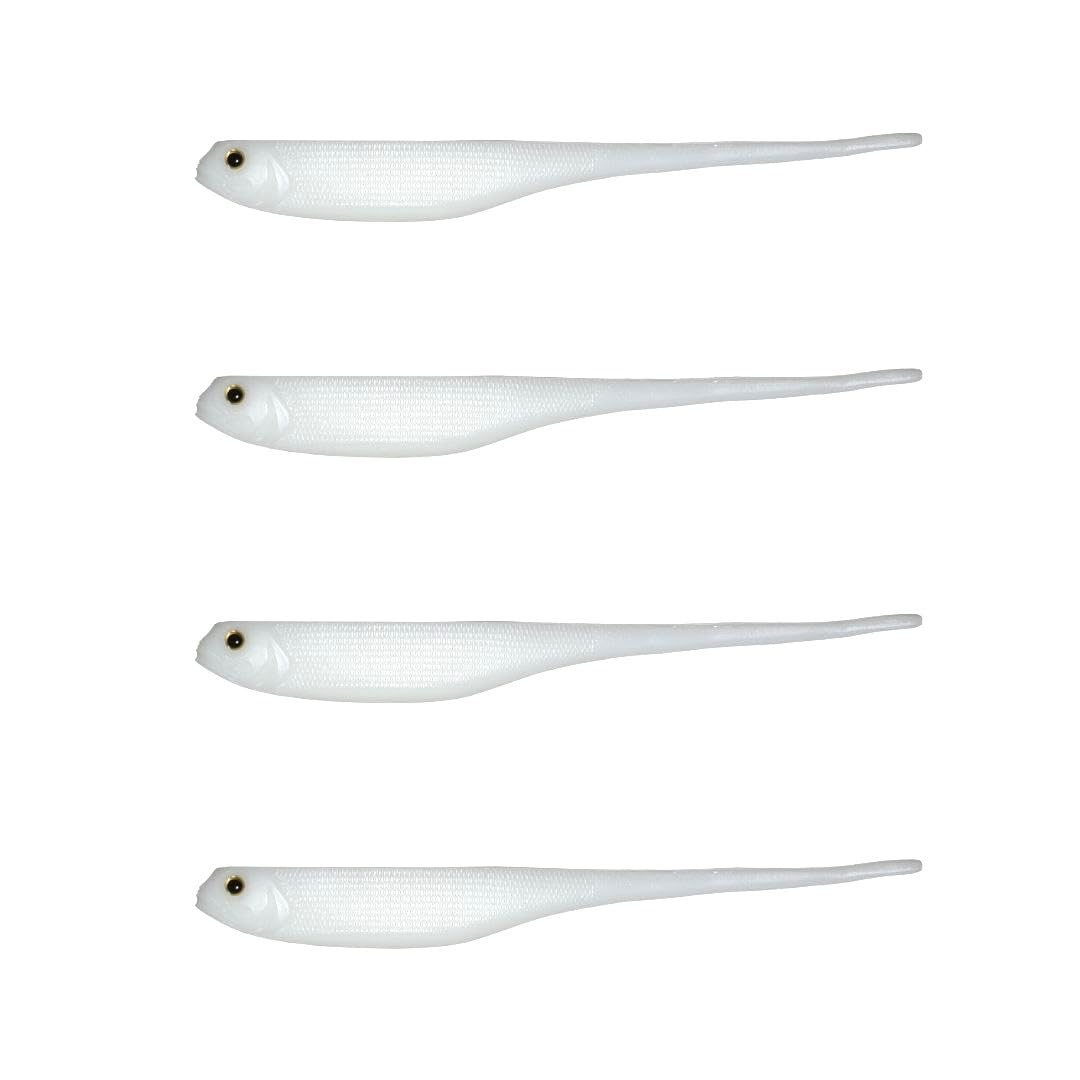 Whiptail Shad Soft Plastic Fishing Lures - Jerk Baits for Bass, Freshwater & Saltwater Swimbaits - Drop Shot & Ned Rig Minnow Baits - Perfect for Bass Fishing, Walleye, and Trout in Lakes & Rivers