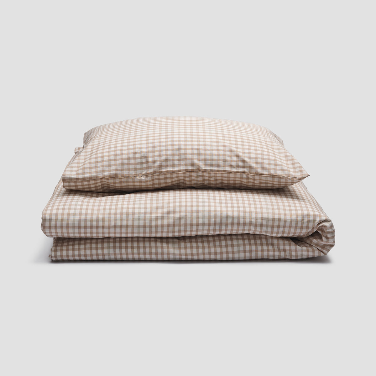 Cafe au Lait Kids Gingham Cotton Bedding Set - Soft & Breathable Crib Sheets for Baby Nursery - Perfect for Boys & Girls Bedrooms