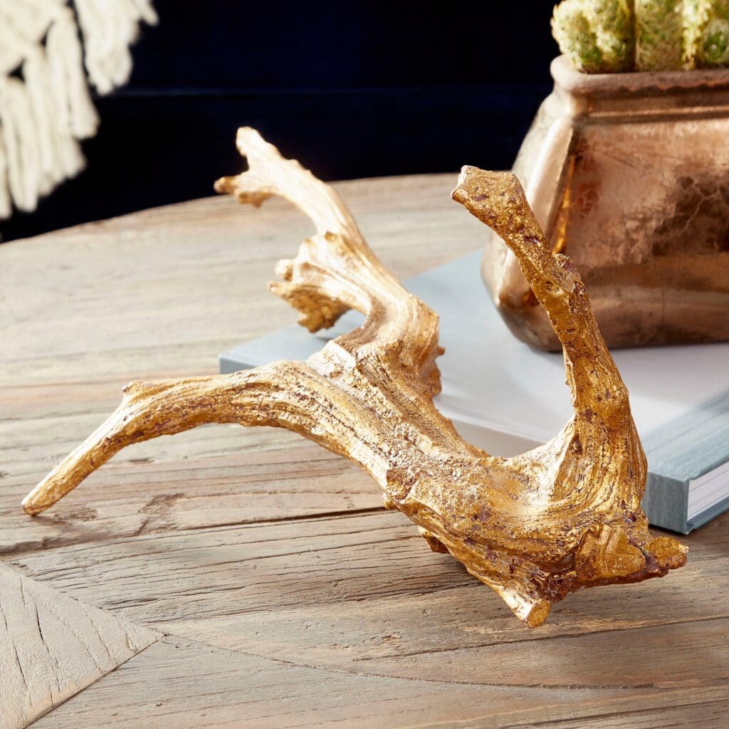 Cyan Design 09133 Small Gold Drifting Sculpture - Elegant Home Decor for Living Room, Office & Gift Ideas