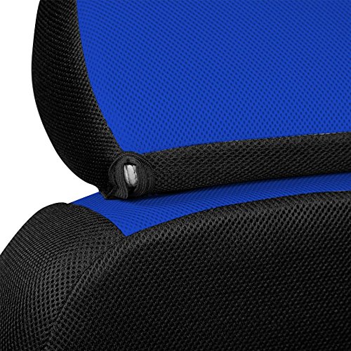 Coverking Rear Solid Bench Custom Fit Seat Cover for RAM 1500 & Pickup Trucks - Spacer Mesh (Blue/Black) - Durable Protection for Work & Off-Road Adventures