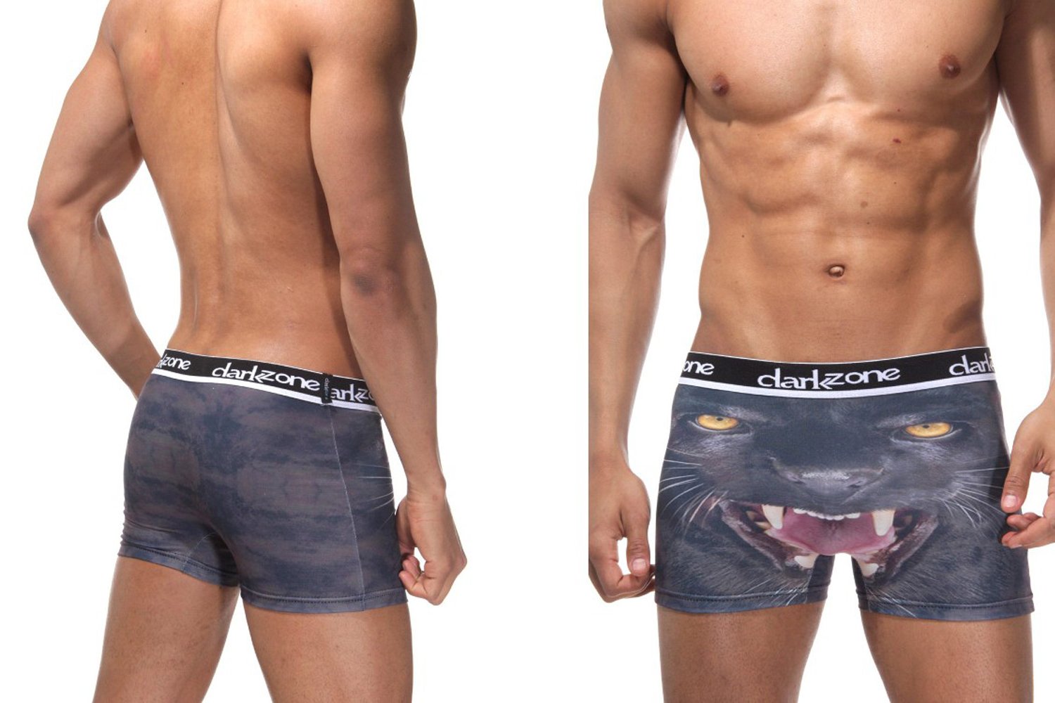**Men's Boxer Briefs - Darkzone Wild Print Exotic Series Soft Stretchy Underwear for Comfort & Style | Gym, Workout, Daily Wear**