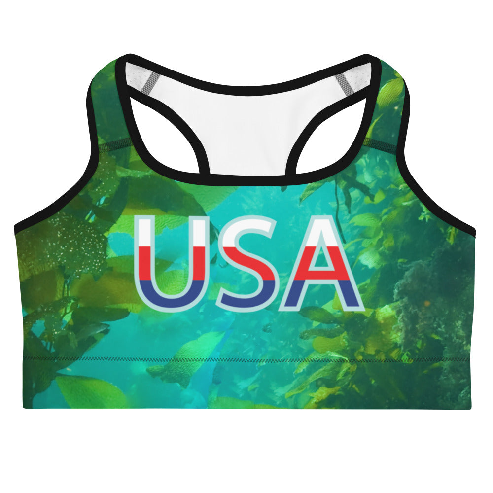 Premium Kelp Forest Sport Top for Women - Breathable & Quick-Dry Activewear for Yoga, Running & Gym Workouts in USA