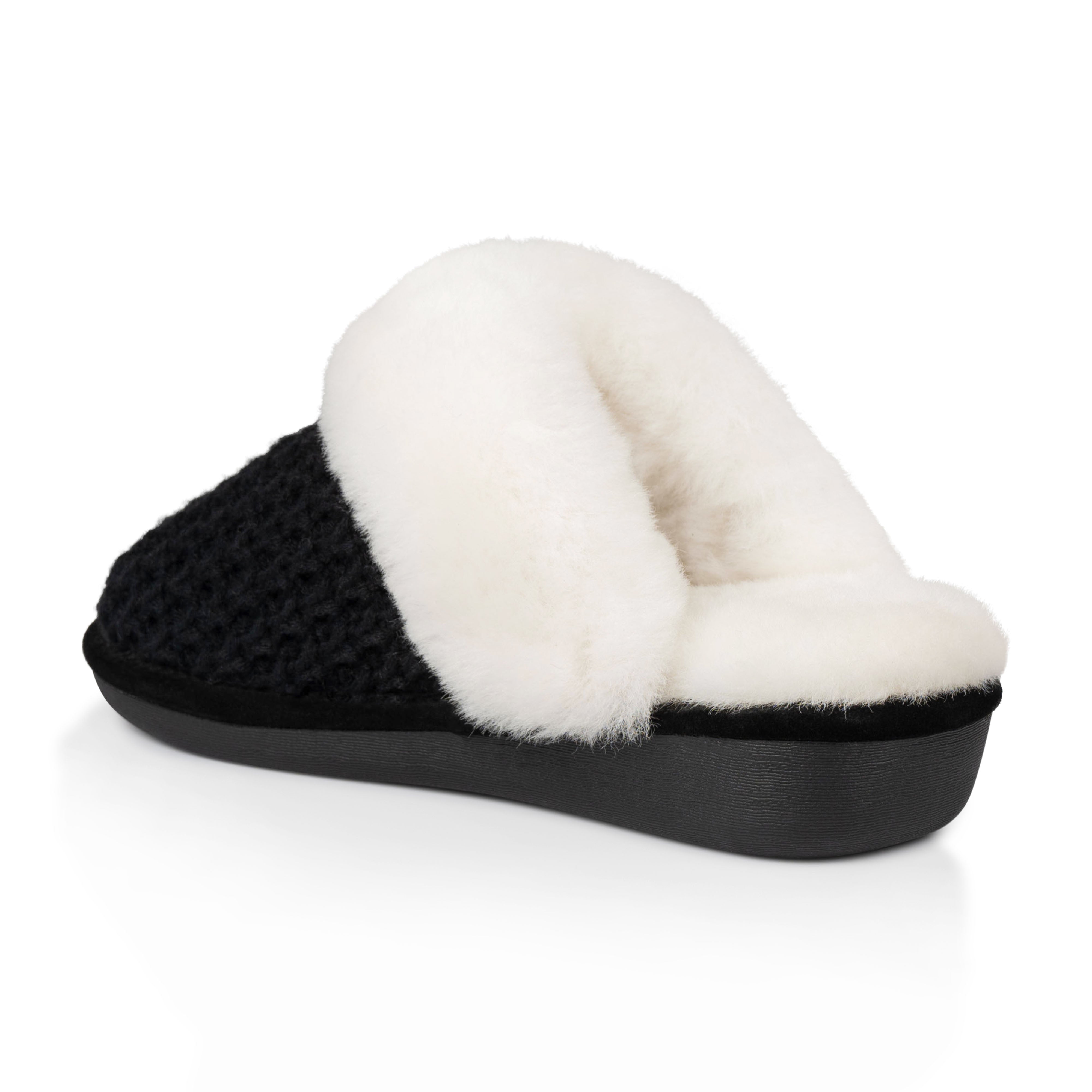 Cass Women's Comfortable Memory Foam Slippers - Soft Indoor/Outdoor House Shoes for Relaxation (Black) - Perfect for Lounging at Home, Morning Coffee, and Quick Errands