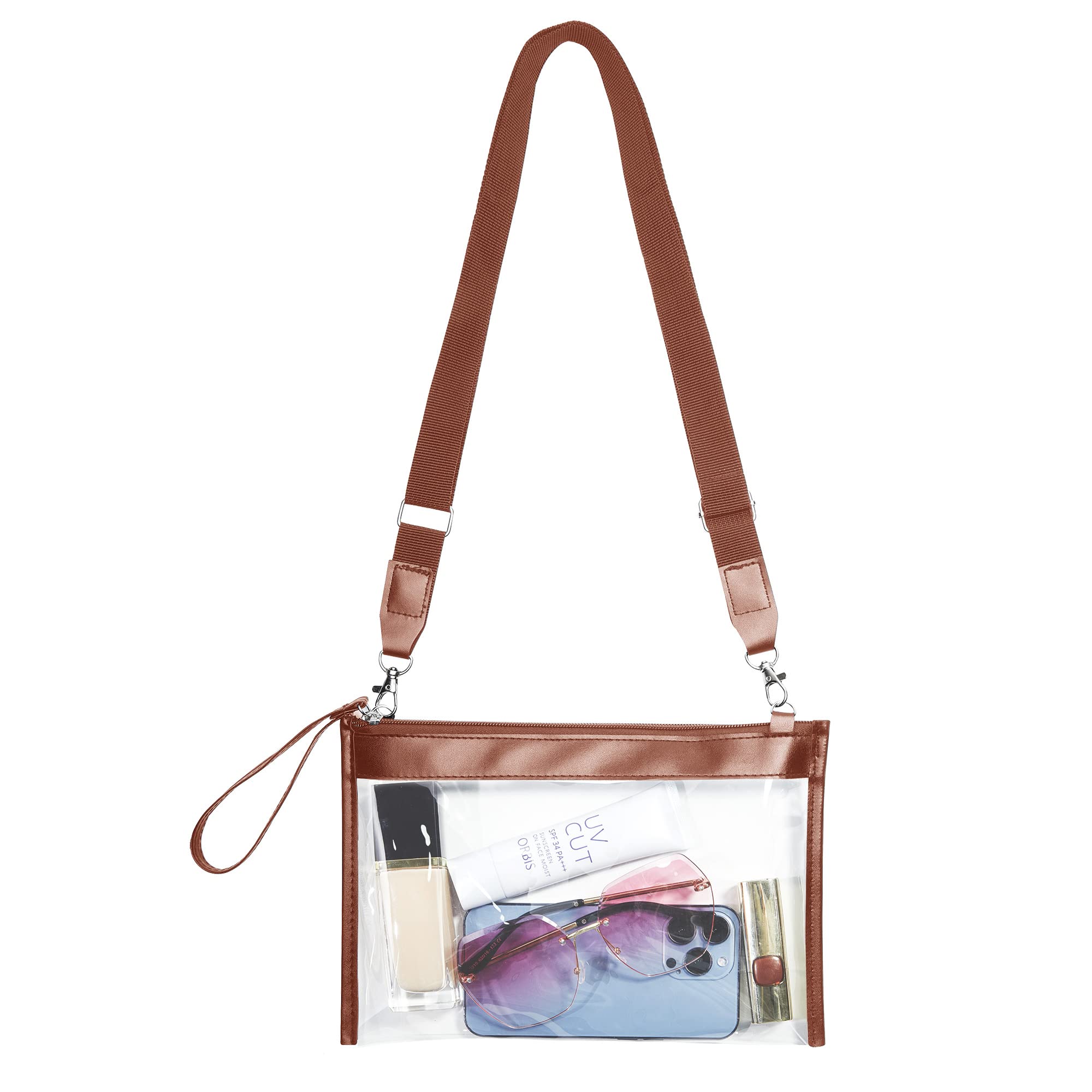 Clear Crossbody Bags for Women & Men - Stadium Approved Purse for Travel & Concerts