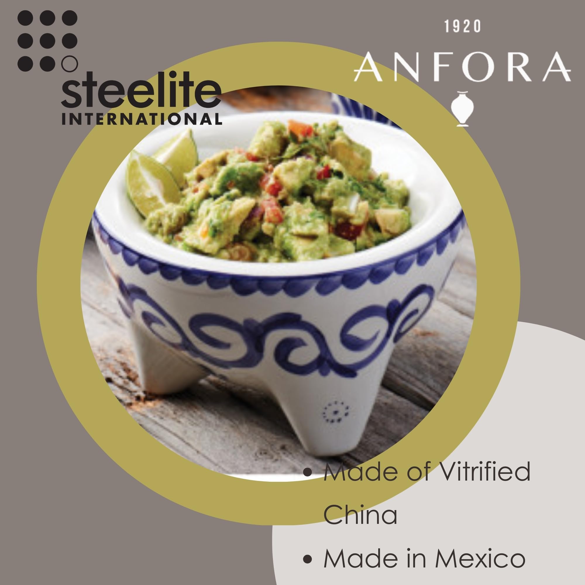 Anfora Puebla Blue Charger Plate - 12 Inch Decorative Dinner Plate for Formal Dining, Weddings & Special Occasions - Elegant Table Setting Accent Piece