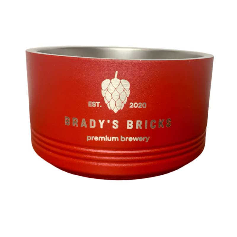 Custom Engraved Stainless Steel Insulated Pet Bowl - Personalized Dog or Cat Food Dish with Logo for Pet Businesses & Promotional Merchandise (Large, Navy) - Perfect for Veterinary Clinics, Pet Stores & Corporate Gifts