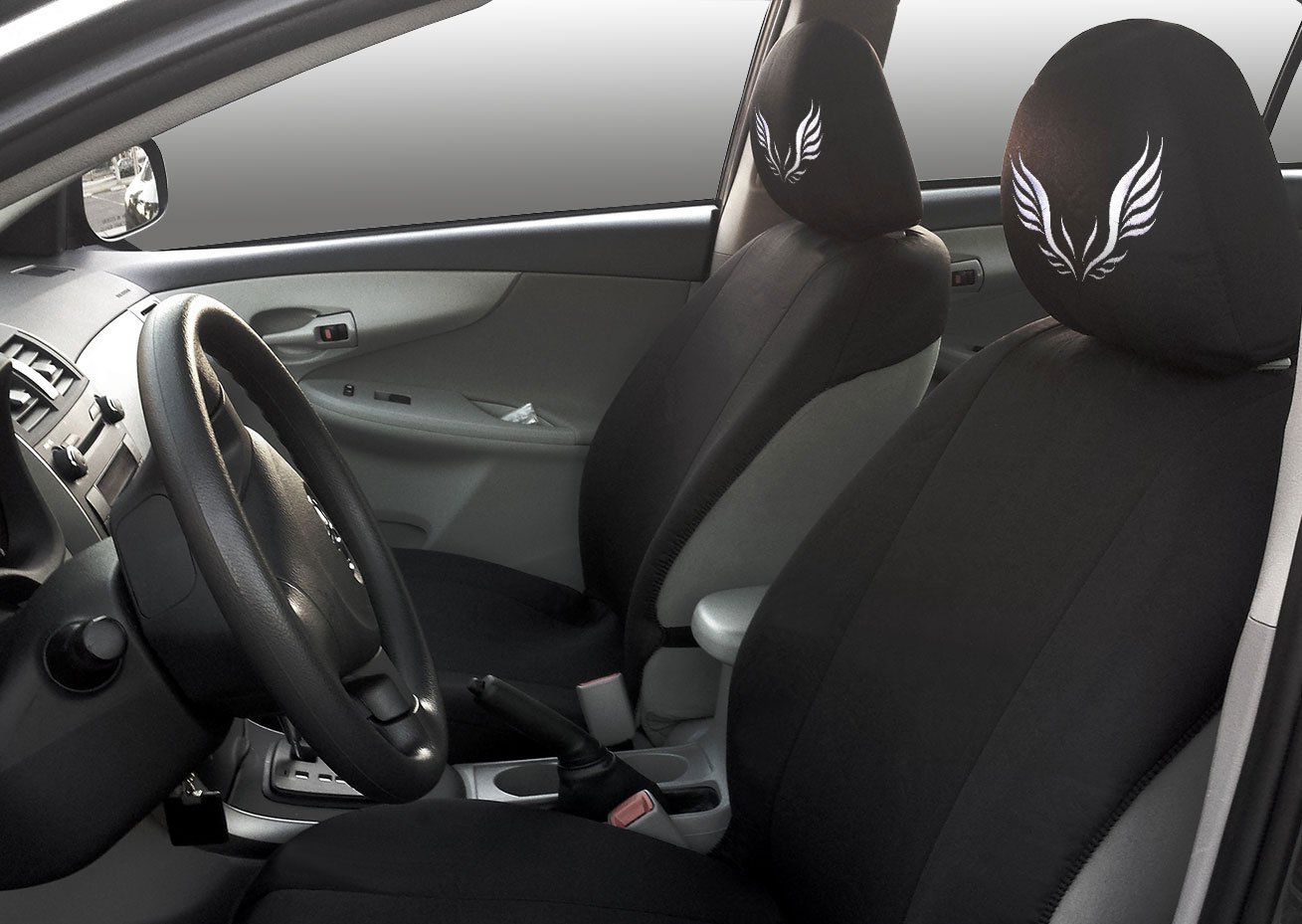 Universal Car Seat Headrest Covers - Interchangeable & Breathable for Cars, Vans, Trucks (Pair) | Perfect for Road Trips, Commuting & Family Travel
