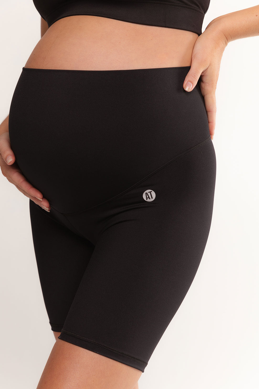 Best Maternity Support Bike Shorts for Pregnancy - Black - Perfect for Cycling, Yoga & Active Moms