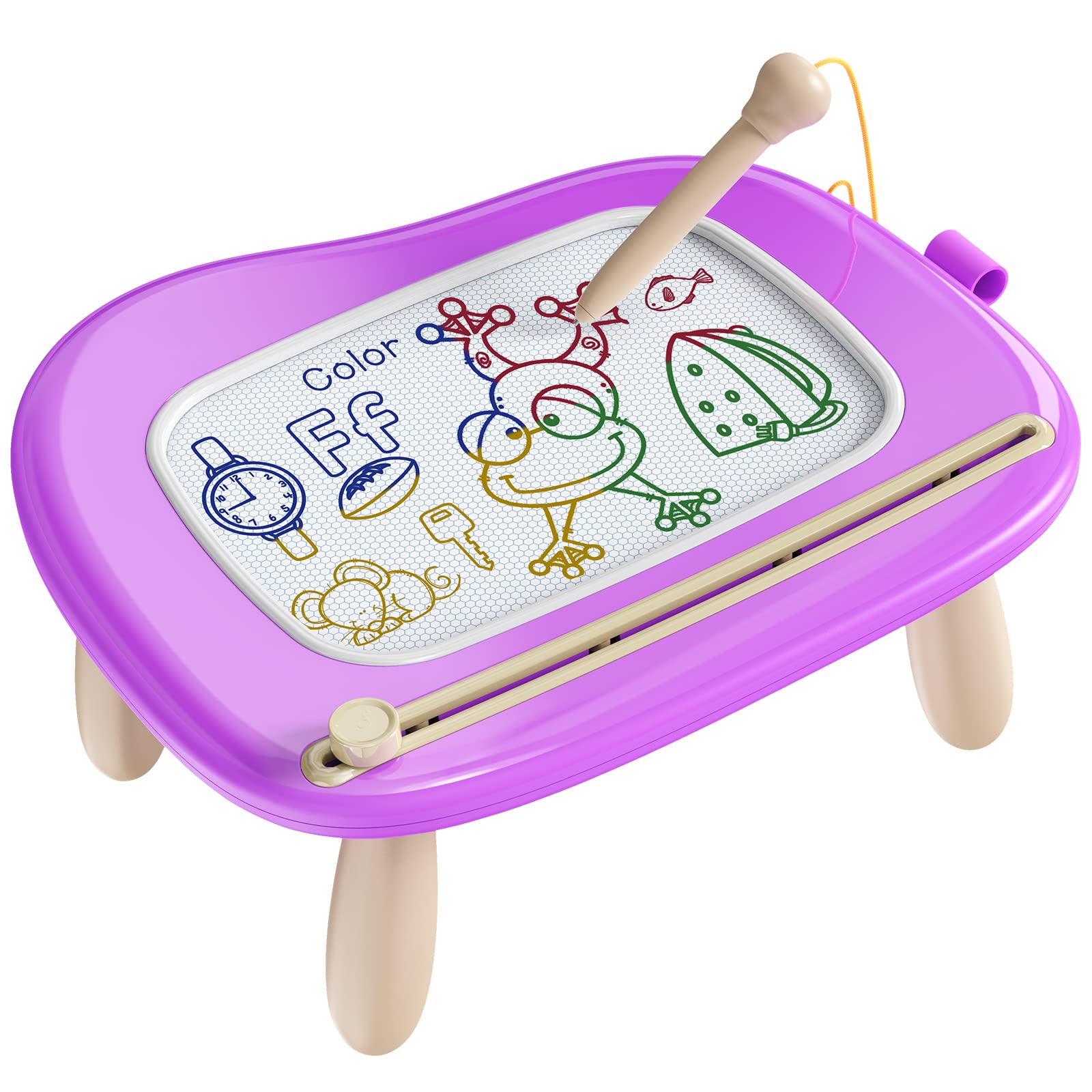 Bravokids Magnetic Drawing Board for Toddlers 1-3 Years - Educational Doodle Toy for Boys & Girls - Perfect for Home & Travel Play