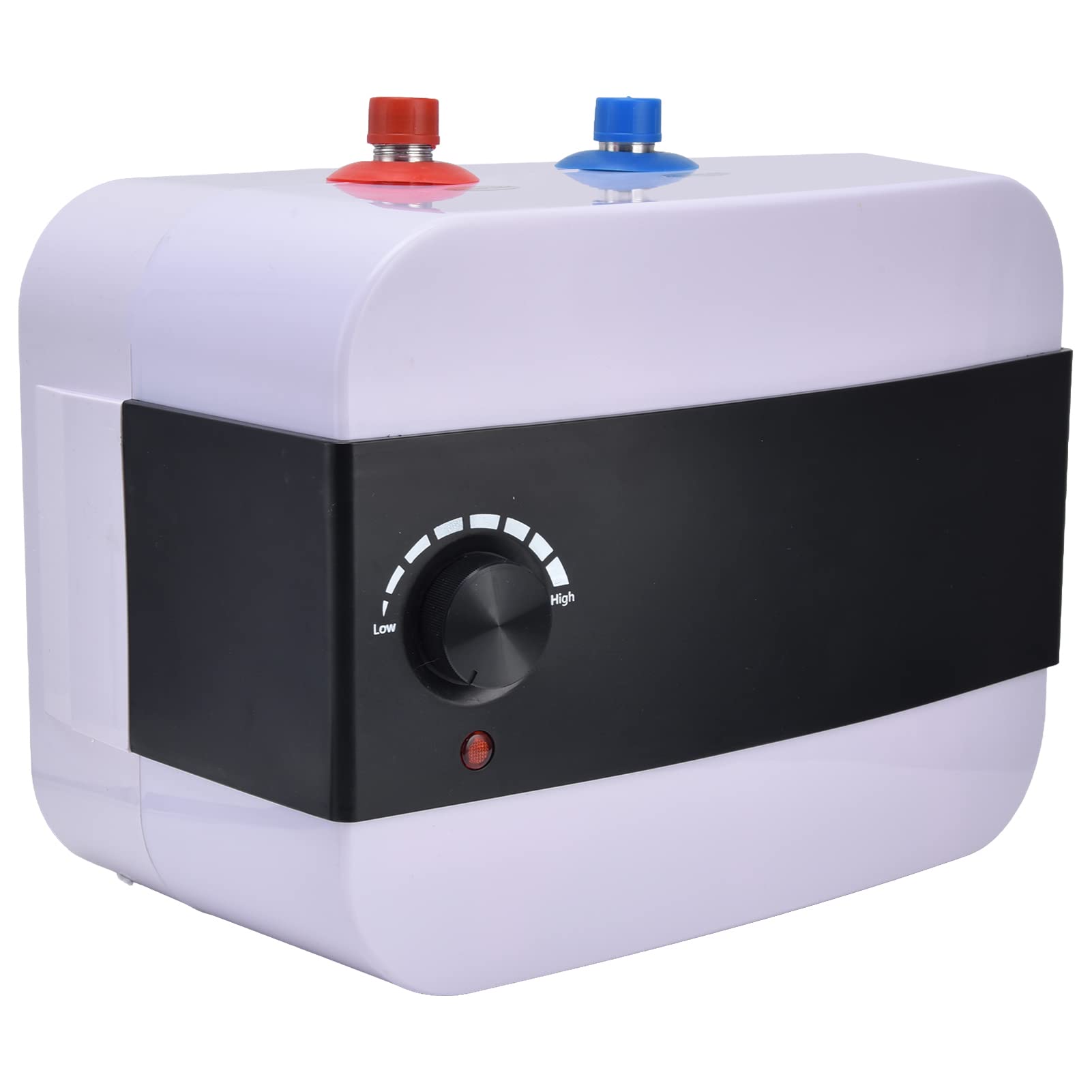 1500W 6L Mini Electric Water Heater Storage Tank with Knob Temperature Control - IPX4 Waterproof for Bathroom, Kitchen & RV Use - Wall or Floor Mounted Hot Water Heater for Home & Office