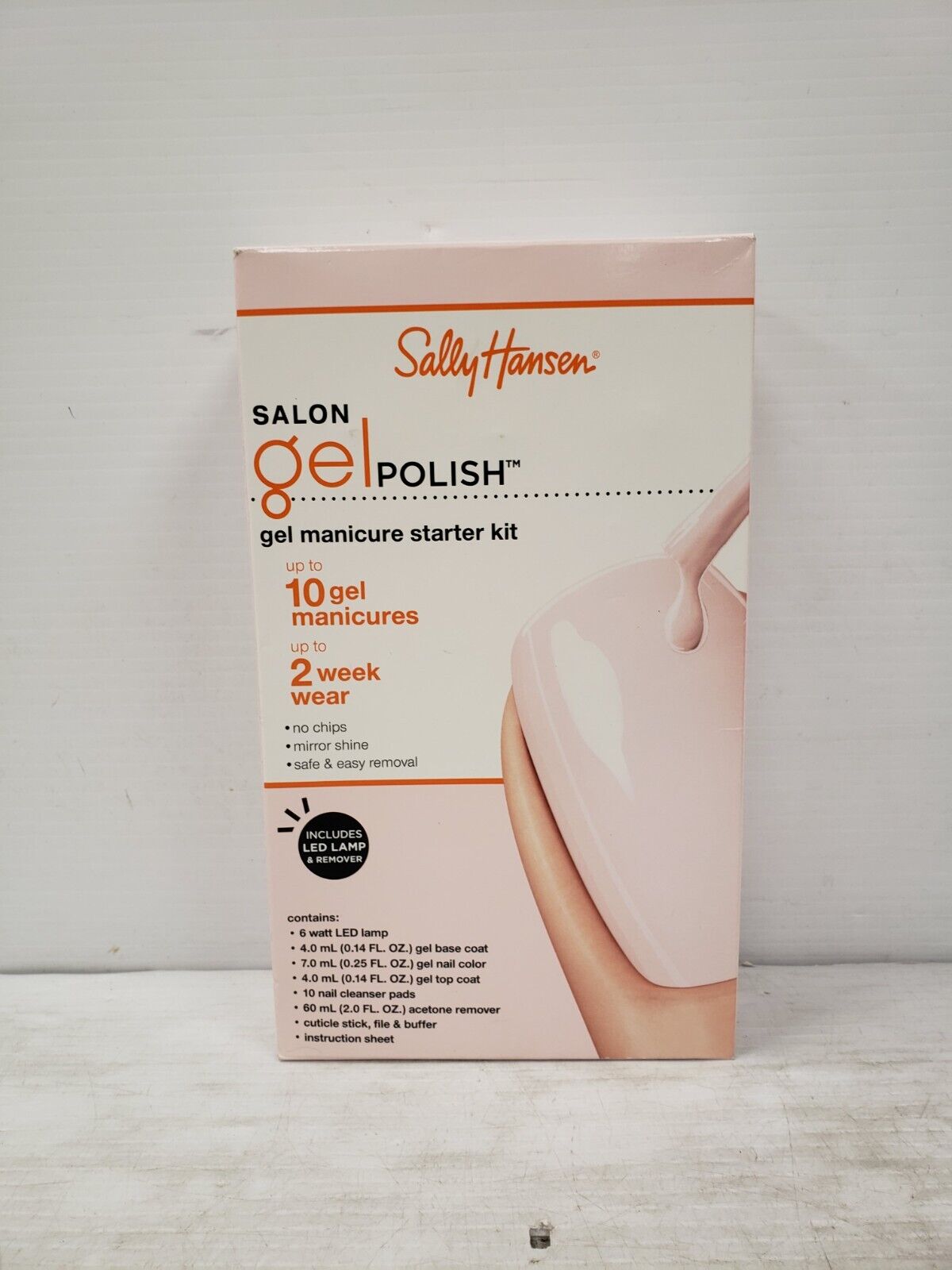 Sally Hansen Gel Polish Starter Kit - 6 Colors, LED Lamp, Base & Top Coat - DIY Salon-Quality Manicure at Home for Long-Lasting Nails