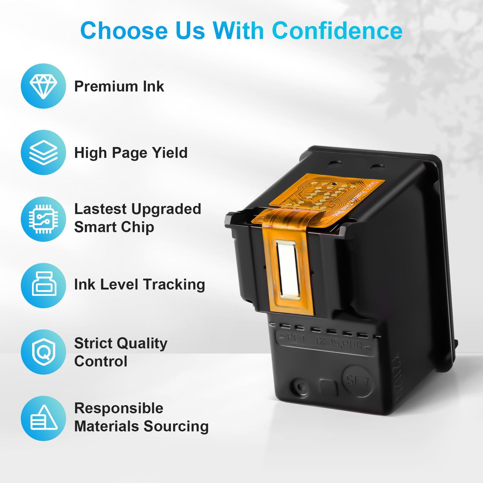 Remanufactured HP 61 XL Ink Cartridges (2-Pack) - Black Replacement for HP 4500, 5530, 4502, 4630, 4635, 1000, 1010 Printers | High-Quality Printer Ink for Home & Office Use