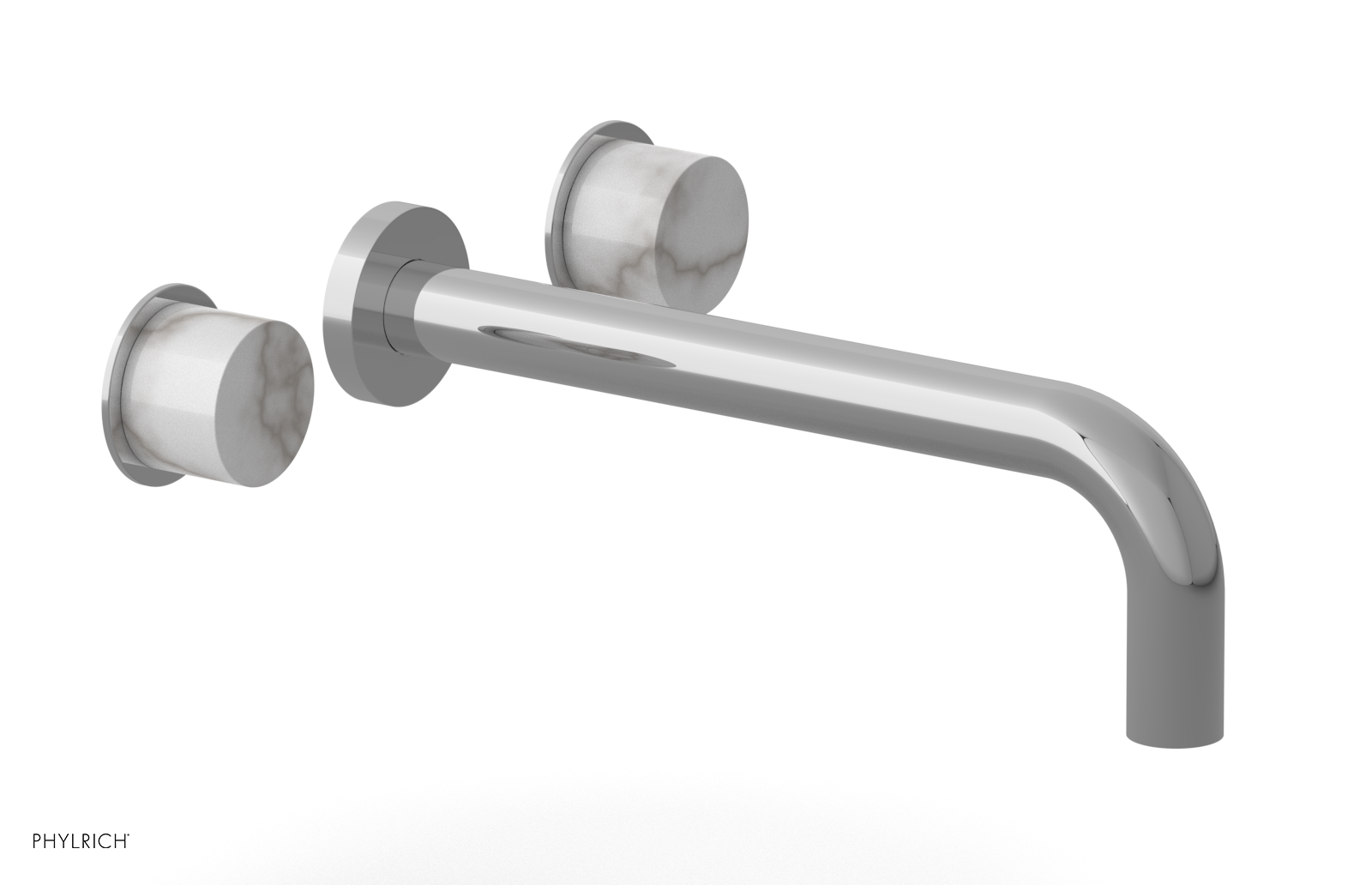 Premium II 10 Wall-Mounted Lavatory Sink Set with White Marble Handles - 230 x 13 x 10 Inches - Modern Bathroom Vanity for Home & Hotel Renovation
