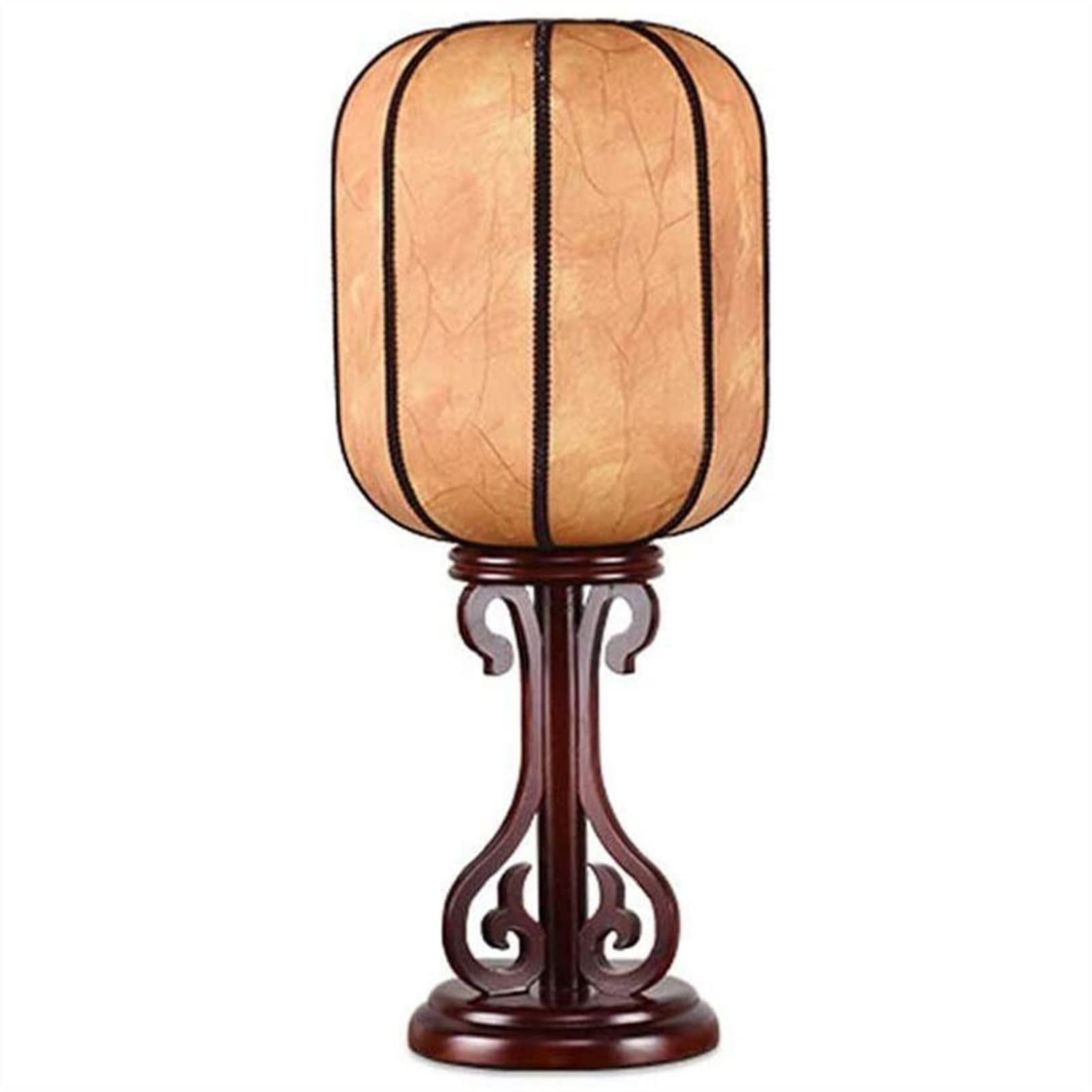 HMJZ Vintage Chinese Style Table Lamp - Mid-Century Modern Desk Lamp for Living Room, Bedroom, Office, Porch - 360° Adjustable Lighting for Reading & Home Decor