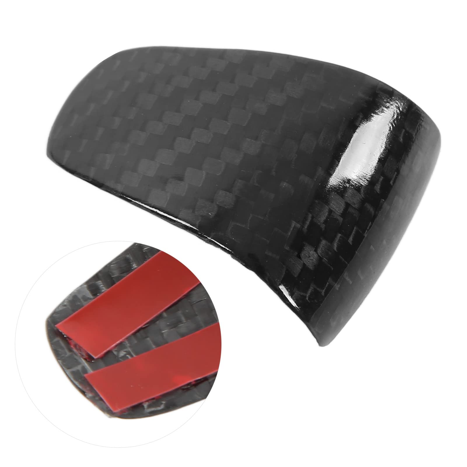 Ymiko Carbon Fiber Gear Shift Knob Cover - Replacement Trim Sticker for Ford Mustang/F150/Focus 2015-2018 Models - Easy Install Car Interior Accessory for Enhanced Driving Experience