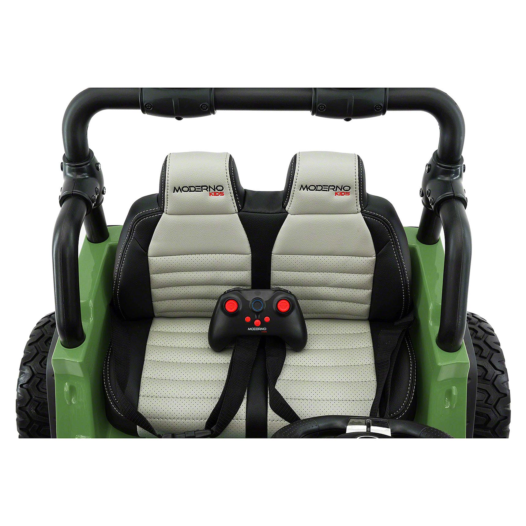 **Modern Kids Trail Explorer 2-Seater 12V Electric Ride-On Car with Parental Remote Control, EVA Foam Wheels, Leather Seat, Bluetooth FM MP3 Player & LED Lights – Perfect for Outdoor Adventures & Backyard Fun**