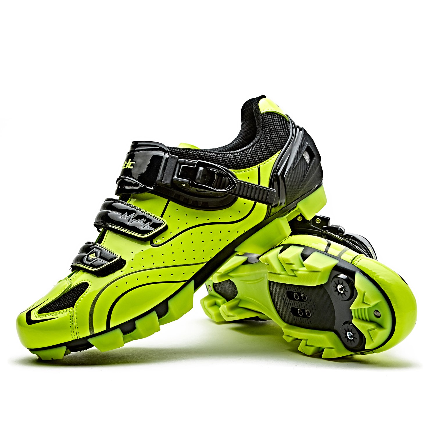 Santic Men's SPD Mountain Bike Shoes - Breathable Self-Locking Cycling Shoes for MTB & Road Biking | Ideal for Trail Riding, Commuting & Indoor Cycling
