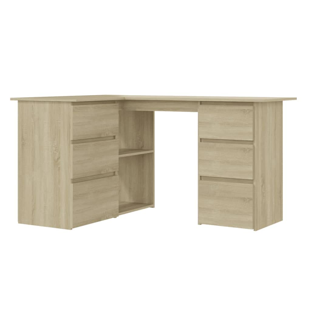 Industrial L-Shaped Corner Computer Desk with Storage, 57.1