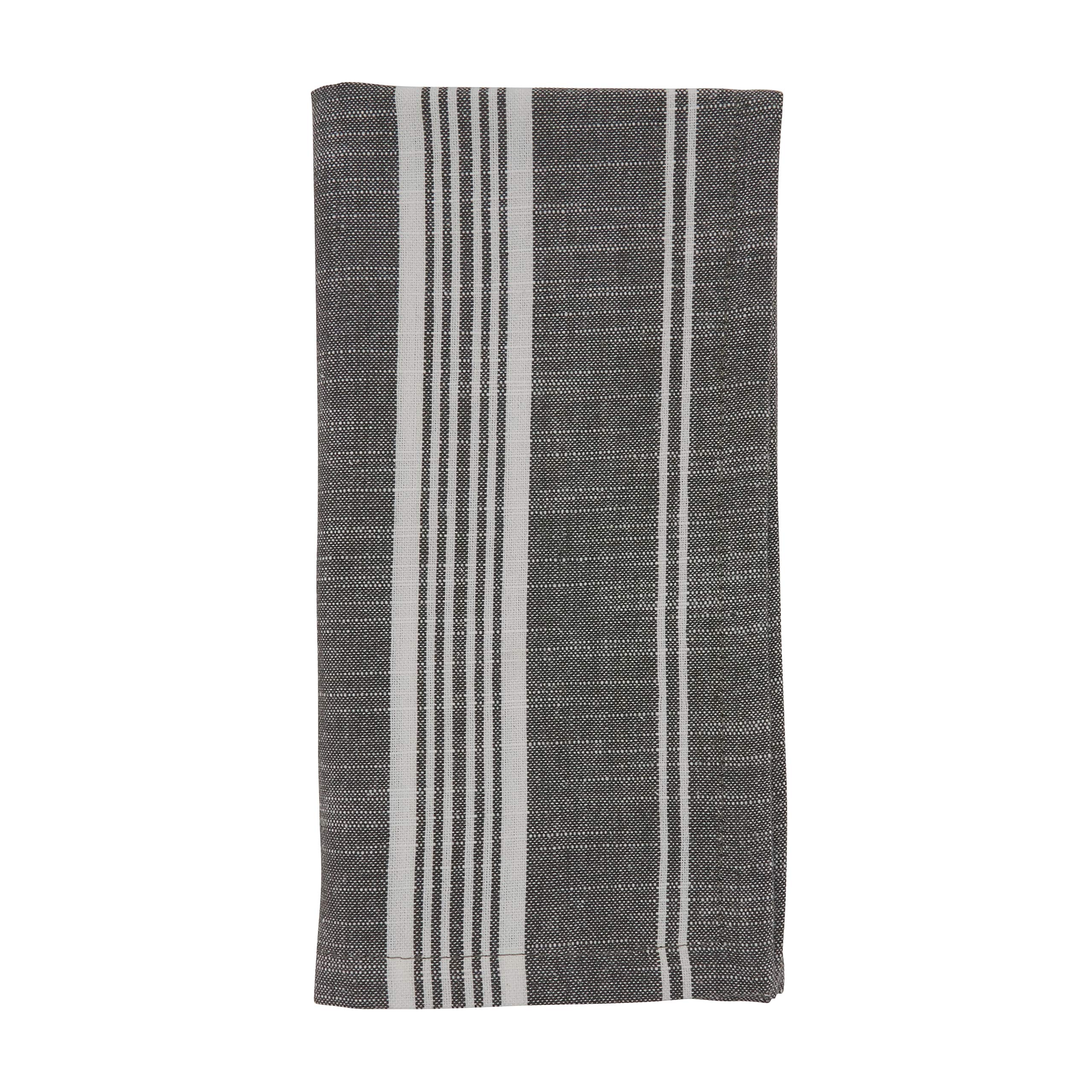 Premium Striped Cotton Table Napkins Set of 4 - Soft & Absorbent Dinner Napkins for Everyday Use, Parties & Fine Dining - Machine Washable & Durable (Eco-Friendly, 16x16 Inches)