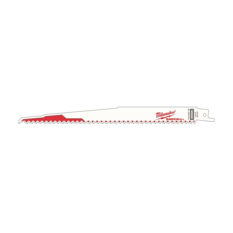 48-01-6036 9-Inch 5 TPI SAWZALL Blades (50 Pack) - Heavy-Duty Demolition & Construction Blades for Wood, Metal & PVC Cutting