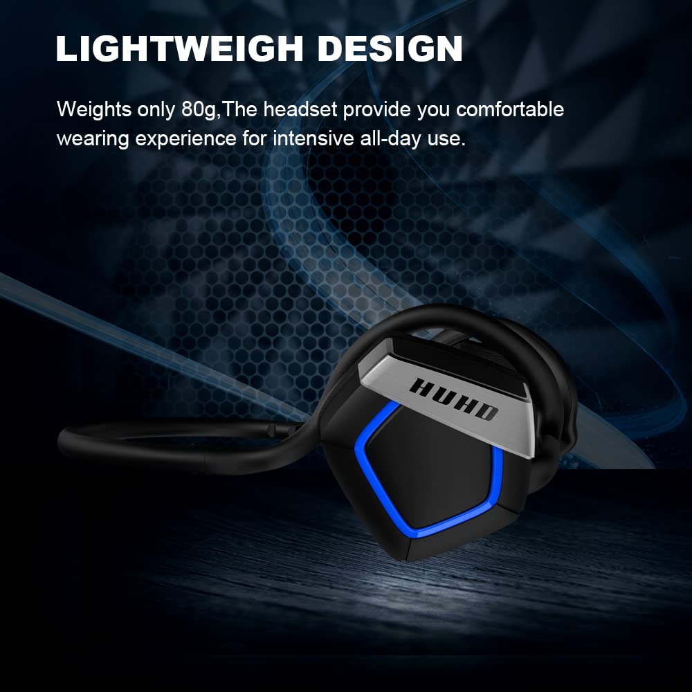 **Wireless Gaming Headset for PS5, PS4, PC, Nintendo Switch - Detachable & Adjustable Microphone, Foldable Design - Perfect for Online Gaming, Streaming, and Virtual Meetings**
