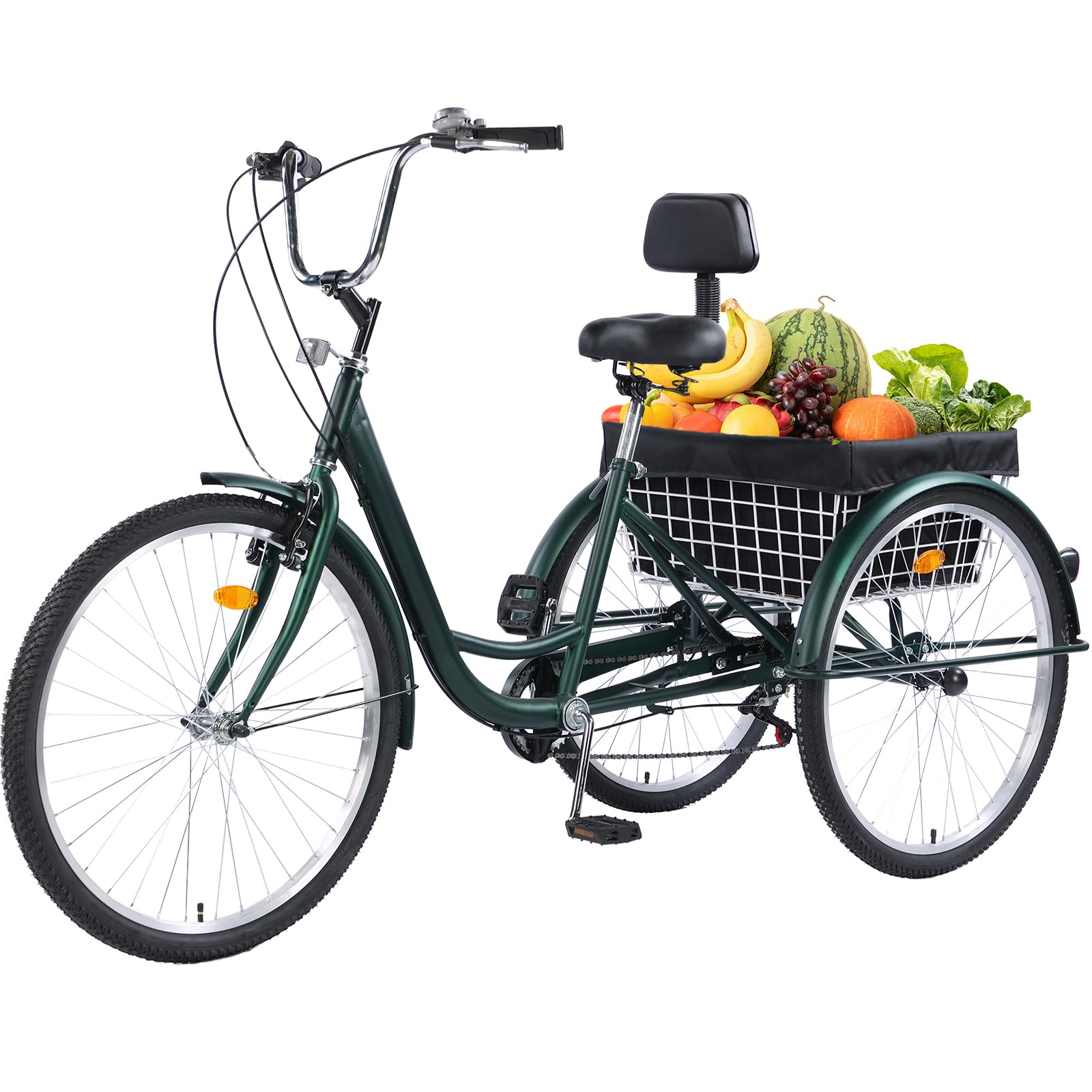 7 Speed Adult Tricycle 26 Inch 3 Wheel Bike with Basket - Comfortable Cruiser Bike for Seniors, Women & Men - Perfect for Recreation, Shopping & Exercise - Multiple Color Options - Ideal for Park Rides, Grocery Trips & Outdoor Fitness