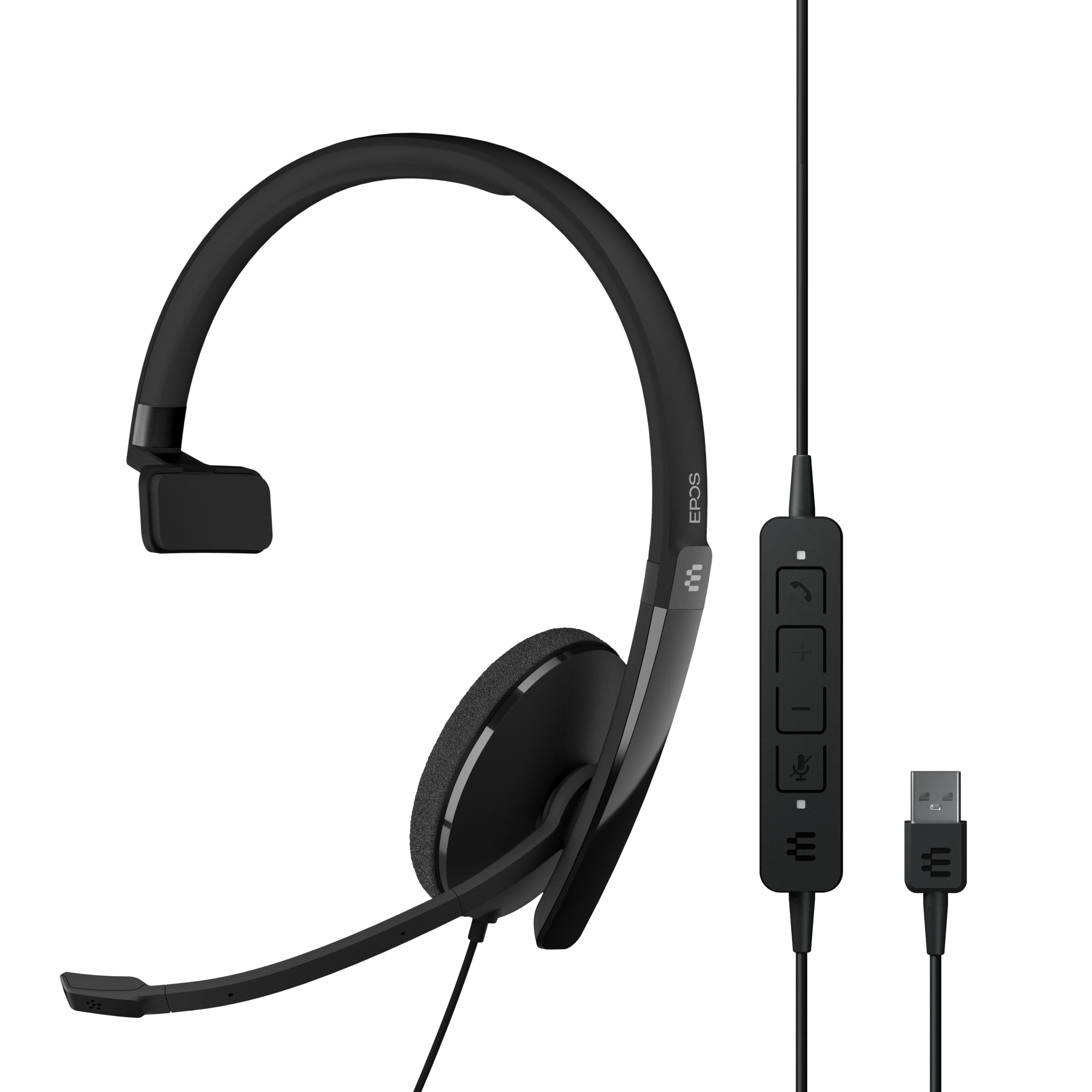 EPOS I SENNHEISER ADAPT 130 USB II On-Ear Wired USB Headset - Black - UC Optimized for Video Conferencing & Remote Work