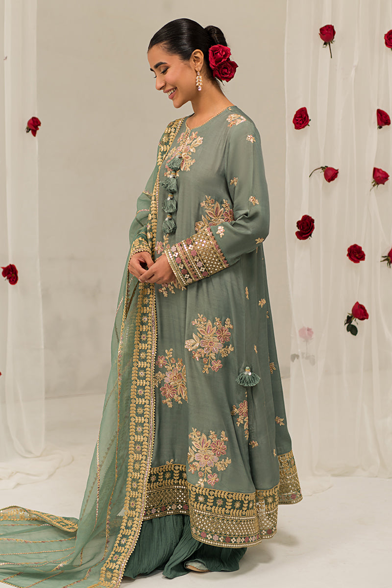 GARLAND SAGE 3-Piece Embroidered Silk Suit for Women - Luxury Formal Wear for Weddings, Parties & Special Occasions